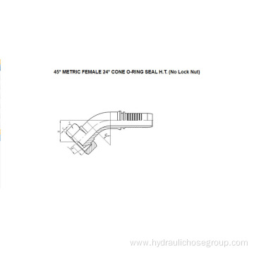 45° Metric Female O-Ring 24° Cone H.T. 20541-T